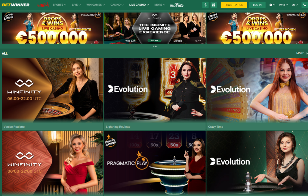 Live dealer games at online casino BetWinner Pakistan